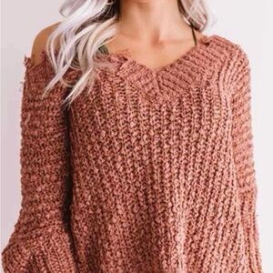 Miracle Distressed Knit Sweater Size S/M